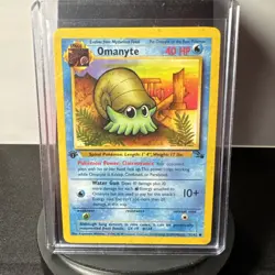 OMANYTE 1st Edition 52/62 Fossil Set 1999 Pokemon Card LP-NM - Image 1