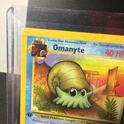 OMANYTE 1st Edition 52/62 Fossil Set 1999 Pokemon Card LP-NM - Image 2