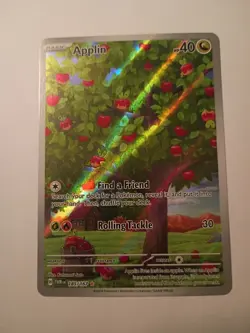 Applin 185/167 Illustration Rare Full Art Pokemon Twilight Masquerade Card NM - Image 1