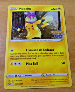 POKEMON FRANCAISE CARD RARE HOLO CARTE PIKACHU SWSH234 GO PROMO FR NM 2022 - Image 1