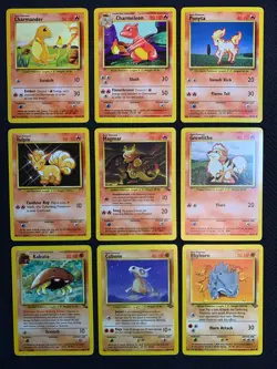 VINTAGE POKEMON 54 CARDS LOT - BASE SET, FOSSIL, JUNGLE, GYM CHALLENGE - LP-MP - Image 2