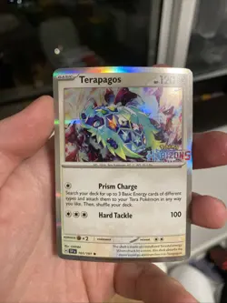 Terapagos 161/191 Stamped Pokemon Horizons Promo Holo Rare Pokemon Card NM - Image 1