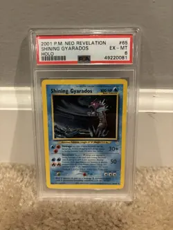 2001 NEO Revelation Shining Gyarados Pokemon Card PSA 6 - Image 1