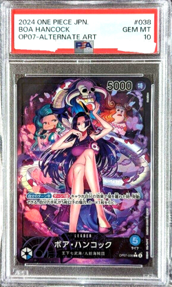 PSA 10 One Piece Card Game Boa Hancock OP07-038 L Parallel Japanese Leader - Image 1