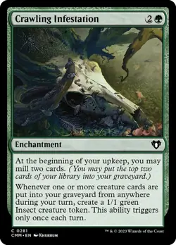 Crawling Infestation Light Play, English Magic the Gathering MTG Commander Maste - Image 1