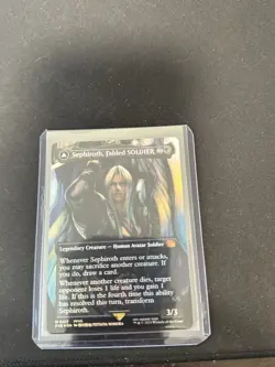 Magic the Gathering Final Fantasy Sephiroth Fabled Soldier Borderless Card 0317 - Image 2