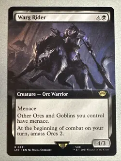MTG / Warg Rider / LTR / #831 / Regular (Extended Art) / Rare / NM - Image 1