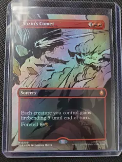 Sozins Comet Borderless Foil Avatar The Last Airbender mtg w Rise of Sozin lot - Image 2