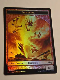 Elemental Token 1/1 FOIL X1 UST MTG Unstable - Image 1