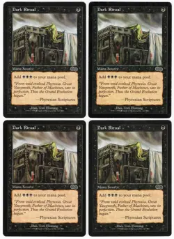 Dark Ritual x4 4x 1998 Ursa's Saga PLAYSET Black Common Instant MTG SP - NM AZ1 - Image 1