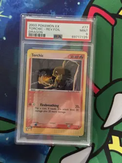 Pokemon EX Dragon Reverse Holo Torchic eReader 77/97 - PSA 9! PK473 - Image 1