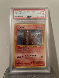 2000 Pokemon Japanese Awakening Legends Holo Entei #244 PSA 10 GEM MINT - Image 1