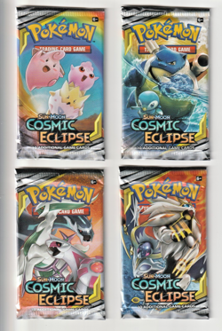 Pokemon Cosmic Eclipse Sealed Booster Art Set 4 Packs - Factory Sealed - Image 1