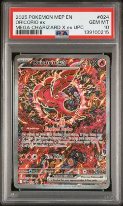 2025 POKEMON MEP PROMO CHARIZARD ULTRA-PREMIUM COLL #024 ORICORIO EX PSA 10 - Image 1