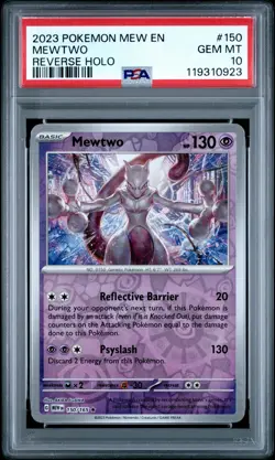 PSA 10 GEM MINT 2023 POKEMON SV 151 MEW EN MEWTWO #150/165 REVERSE HOLO - Image 2