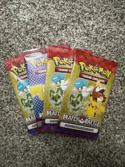2022 & 2023 Pokemon McDonalds Match Battle Promo Sealed Booster Pack TCG (4x) - Image 1