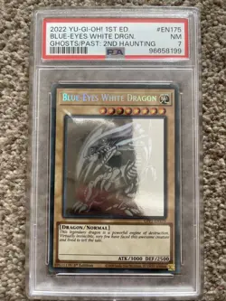 Yu-Gi-Oh GFP2-EN175 Blue-Eyes White Dragon Ghost Rare 1st Edition PSA 7 - Image 1