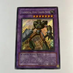 Yugioh Elemental Hero Grand Neos CT04-EN001 Secret Rare MP - Image 1