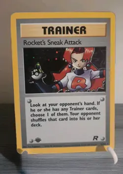 Pokemon 2000 Rockets Sneak Attack Trainer Holo Card 16/82 - Image 2