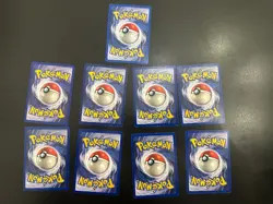 Pokemon 1999 Base Set Lot of 9 Cards No dupes Common Uncommon LP - Excellent - Image 2