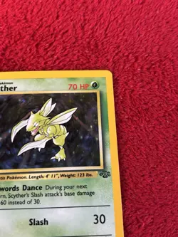 Scyther 10/64 Jungle Holo Wotc Pokemon Card 1999 Played - Image 2