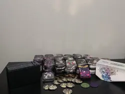 Pokemon Tcg -Empty Tin Lot (26) - Hard Plastic Card Protector (21) & More - Image 1