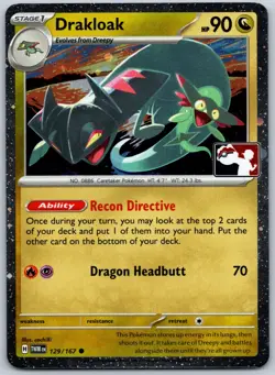Drakloak Holo Common Prize Pack Series Cards 129/167 NM - Image 1