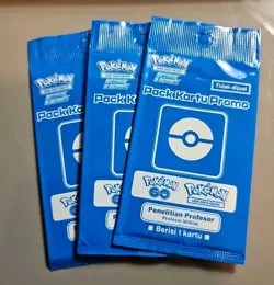 Pokemon TCG Indonesian Pokemon Go Professor Willow Promo Card Set Of 3 - Image 1