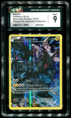 CGC 9 Zekrom Full Art Black Star Promo XY 2015 Pokemon Card #XY76 - Image 1