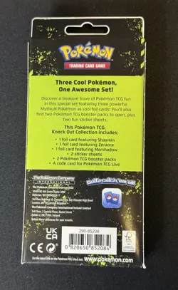 Pokemon TCG Knock Out Collection Shaymin,Zeraora,Marshadow Foil Card And 2 Packs - Image 2
