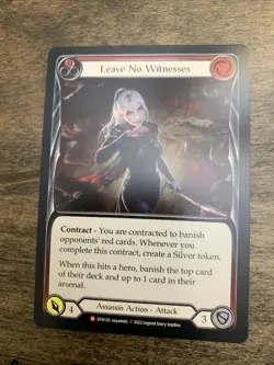 Flesh and Blood FAB Leave No Witnesses NM Non Foil Dynasty - Image 1