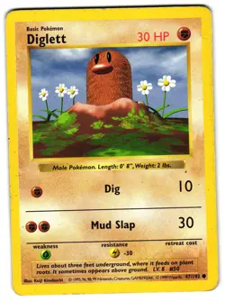 DIGLETT 47/102 - HP - SHADOWLESS BASE SET ENGLISH POKEMON CARD 4 - Image 1