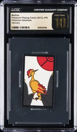 2013 POKEMON PLAYING CARDS POKEMON HANAFUDA JANUARY MOLTRES CGC 10 PRISTINE - Image 1