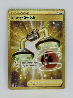 Energy Switch 212/195 Silver Tempest Gold Secret Rare Holo Pokemon Card NM - Image 1