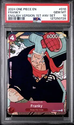 Franky PSA 10 Card One Piece ST01-010 English Version 1st Anniversary Set - Image 1