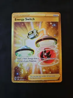 Energy Switch 212/195 SWSH12 Sword & Shield Silver Tempest Gold Sevret Rare Card - Image 1