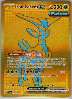 Iron Leaves ex 176/131 SV: Prismatic Evolutions - Pokemon Card - NM - Image 1