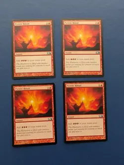 MTG Pyretic Ritual X4: Core Set 2011 #153 - EX+ - Image 1