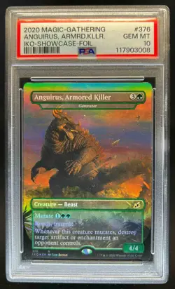 2020 Magic The Gathering Anguirus, Armored Killer IKO Showcase Foil #376 PSA 10 - Image 1