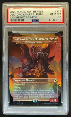 2020 Magic MTG Destroyah, Perfect Lifeform IKO Showcase Foil #374 PSA 10 - Image 1
