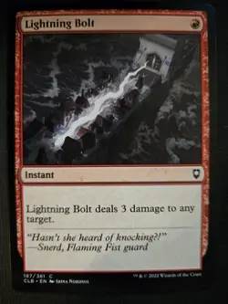 Lightning Bolt NM Commander Legends: Battle for Baldur's Gate MTG FREE SHIPPING - Image 1