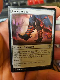 MTG - Outlaws of Thunder Junction - Lavaspur Boots - NM - NF - Image 1