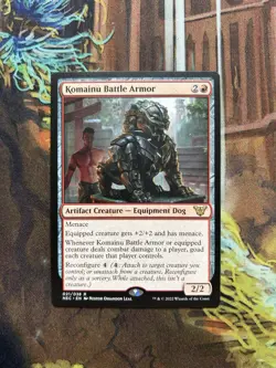 Komainu Battle Armor Kamigawa: Neon Dynasty Commander NM MTG - Image 1