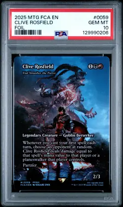 2025 MTG FINAL FANTASY THROUGH THE AGES FOIL #0059 CLIVE ROSFIELD PSA 10 - Image 1