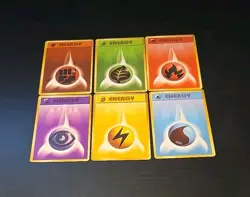 Pokemon TCG Vintage Base Japanese Complete Energy Lightning Water Psychic 1996 - Image 1