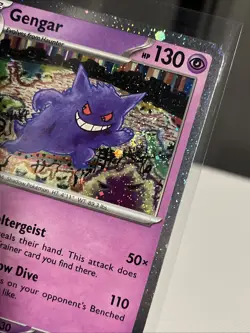 Pokemon TCG Gengar 094/165 151 Cosmos Holo Double Swirl Near Mint - Image 2