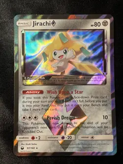 2018 JIRACHI 97/168 CELESTIAL STORM Pokemon PRISM STAR ULTRA RARE- HOLO NM/MINT - Image 1