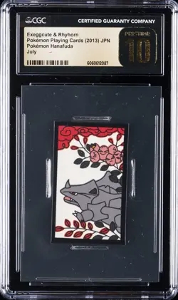 2013 POKEMON HANAFUDA JULY #2013 EXEGGCUTE & RHYHORN CGC 10 PRISTINE - Image 1