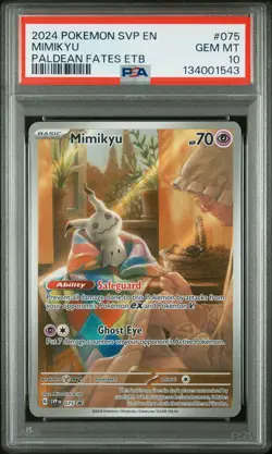 2024 POKEMON SVP EN-SV BLACK STAR PROMO #075 MIMIKYU PSA 10 - Image 1