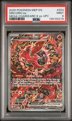 2025 POKEMON MEP PROMO CHARIZARD ULTRA-PREMIUM COLLECTION #024 ORICORIO EX PSA 9 - Image 1